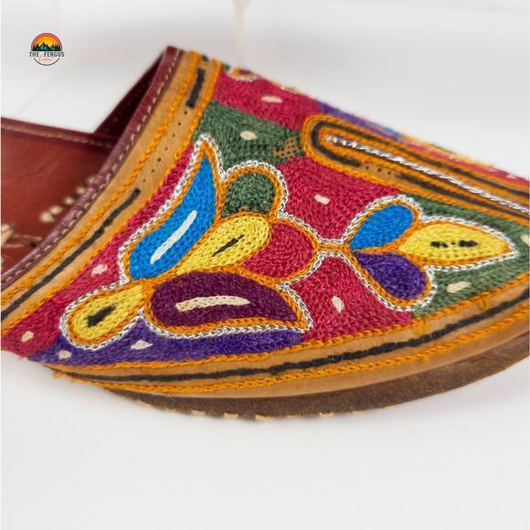 Handcrafted Punjabi Jutti Khussa Mojari Flats Multicolor Women's Size US 9 - Picture 10 of 16